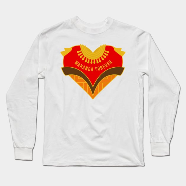 Superhero Heart - Wakanda Forever Long Sleeve T-Shirt by KitCronk